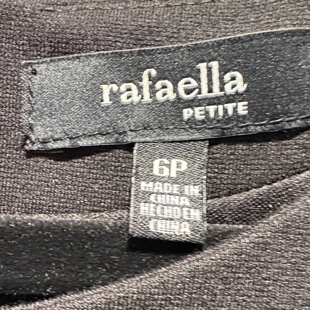 Rafaella Black Sleeveless Sheath Dress Lace Waist Inlay Size 6P LBD - Picture 5 of 11